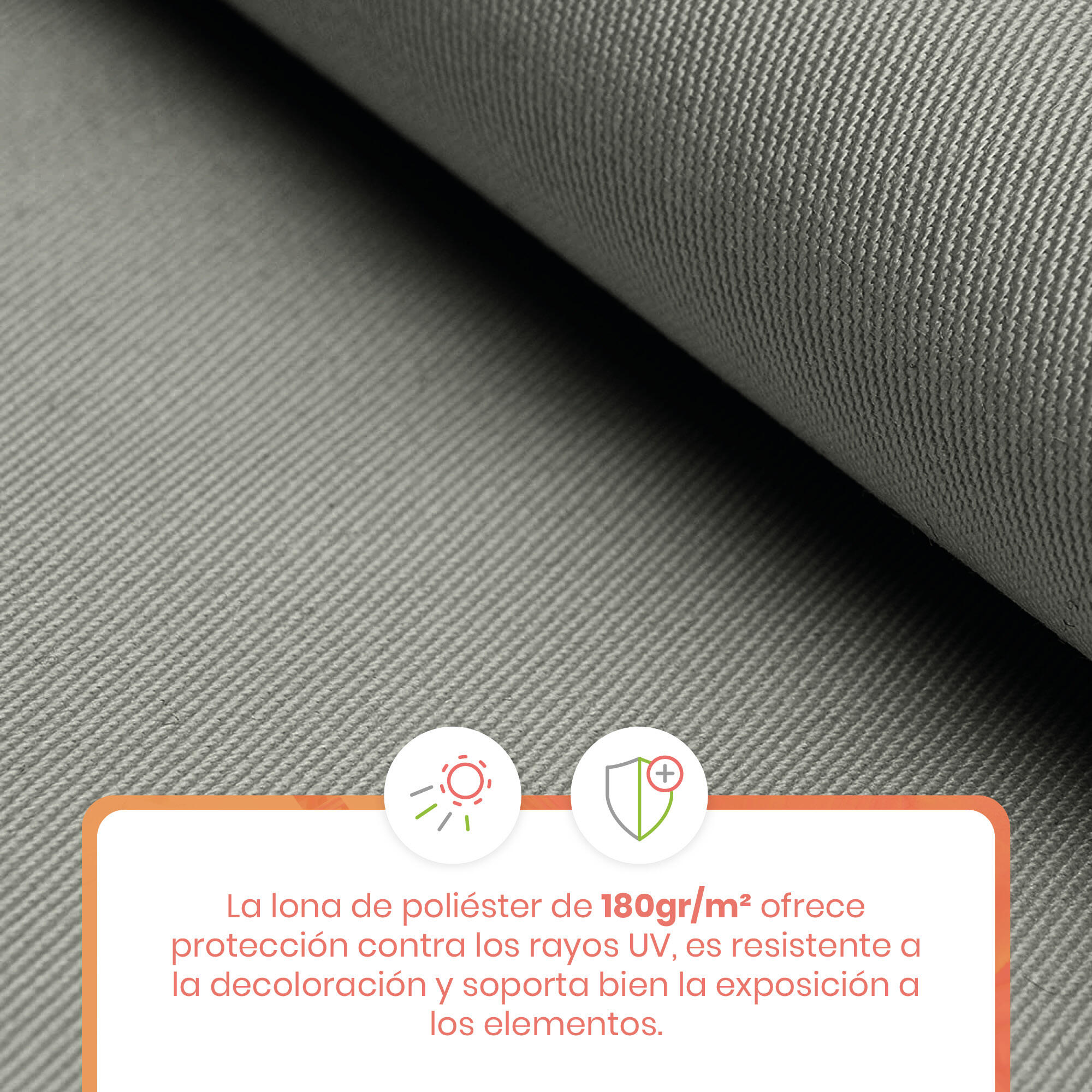 Toldo camping Ajustable sin Taladrar Cityline Gris - 3x1,2m - Protección UV 7/7