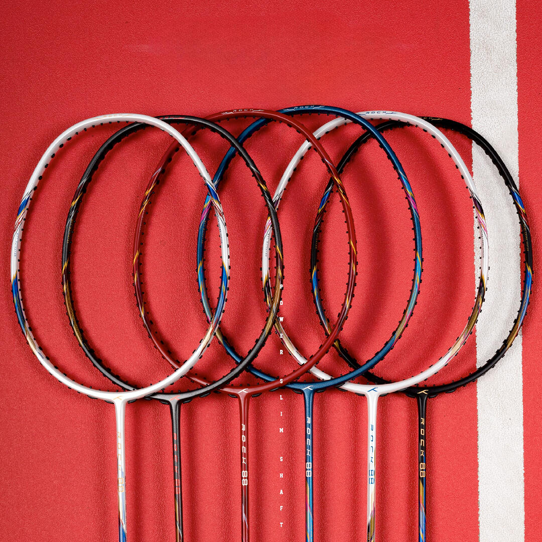 HUNDRED ROCK 88 Carbon Fibre Strung Badminton Racket with Full Racket Cover 6/7