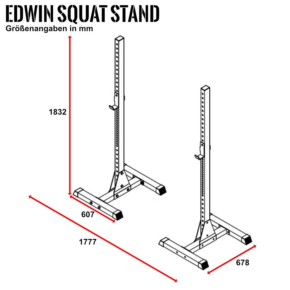 Suprfit Edwin guggoló állvány - súlypad nélkül Fekete 5/5