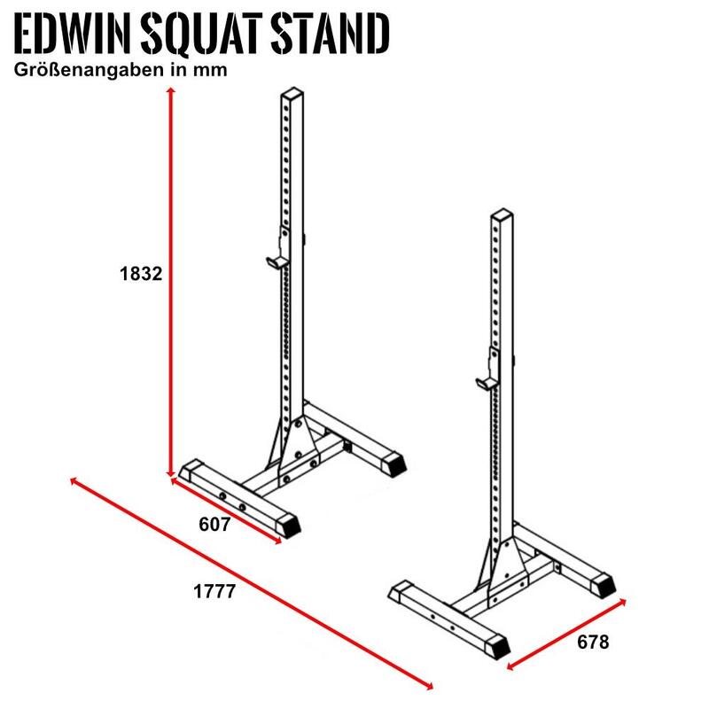 Suprfit Edwin Squat Stand - sans banc de musculation noir