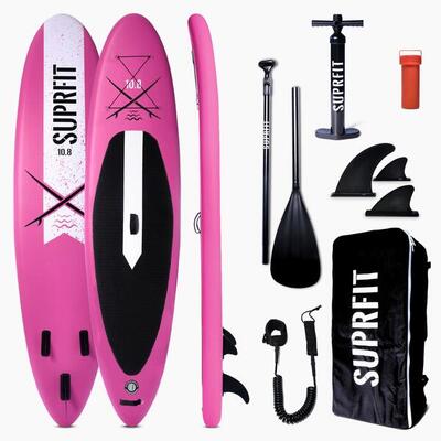 Set tavola SUP gonfiabile - Stand Up Paddle Touring 10'8 Lailani Nero