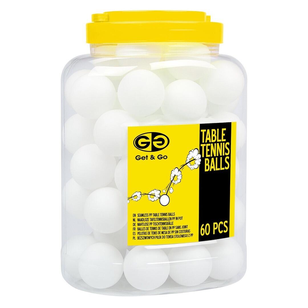 GET & GO Tafeltennisballen in pot -  60 stuks