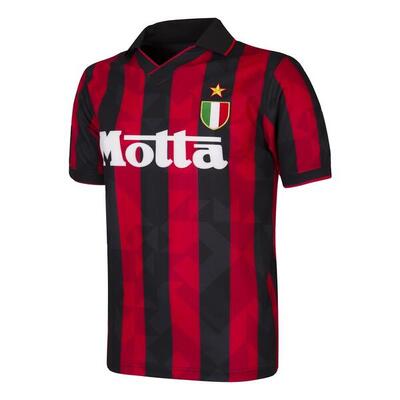 Retro voetbalshirt - heren - ac milan 1994 - zwart - rood