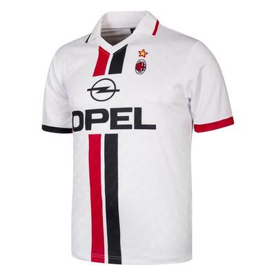 Retro voetbalshirt - heren - ac milan 1996 - wit