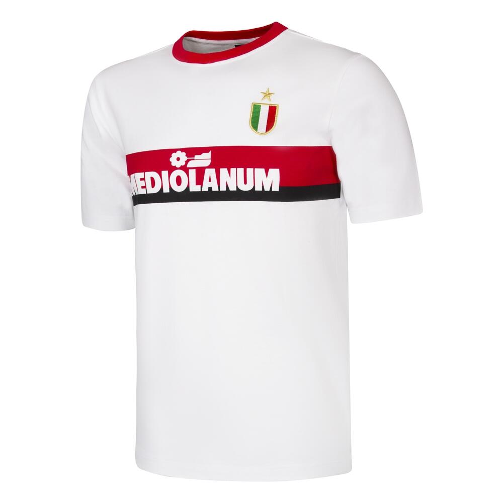 COPA FOOTBALL Retro Voetbalshirt - Heren - AC Milan 1988 Mediolanum - Wit
