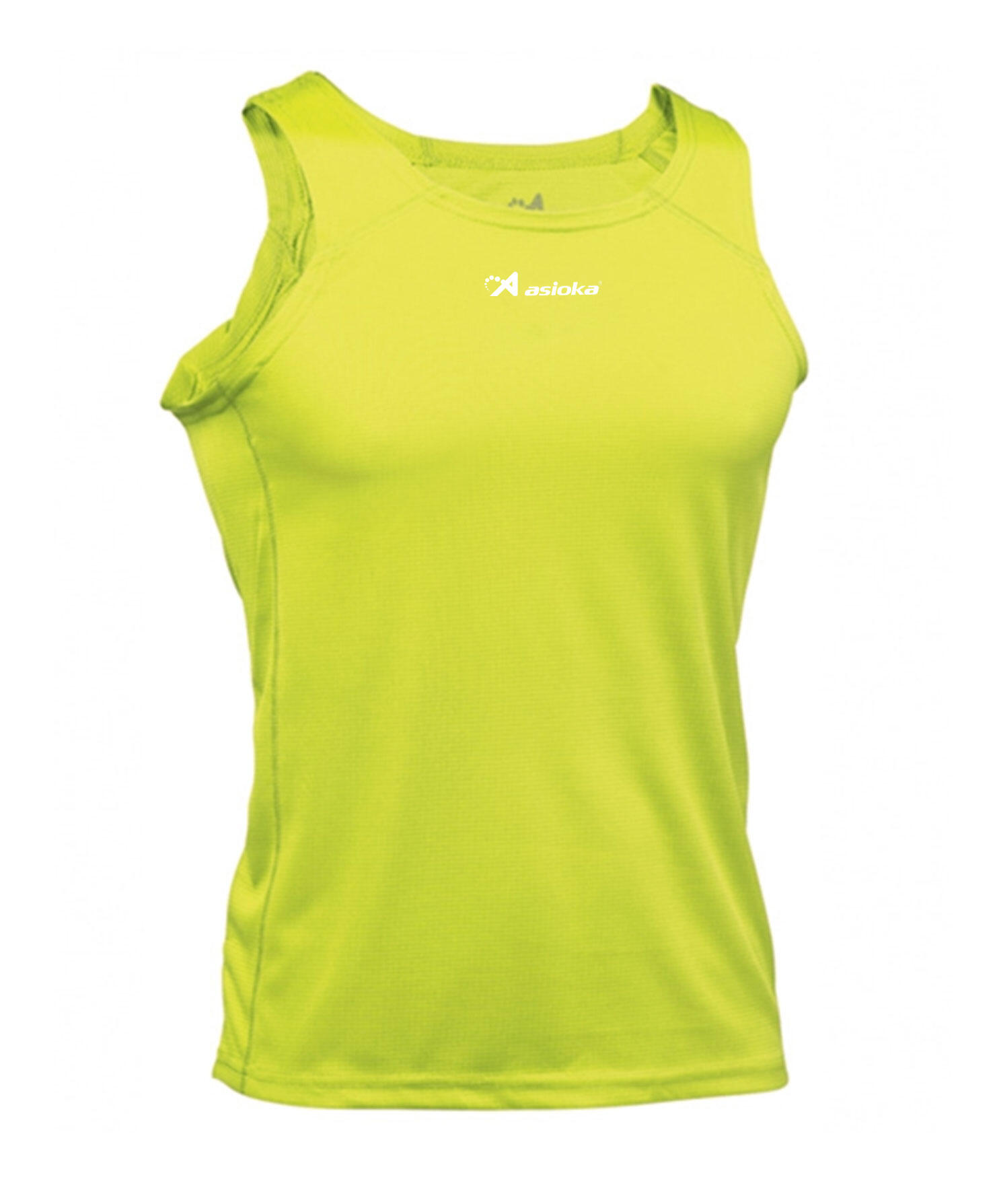ASIOKA Camisola de corrida para homem sem mangas Asioka TIBER Amarelo Fluor. Respirável