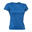 Camisola de corrida para mulher Asioka PO de manga curta azul.Respirável