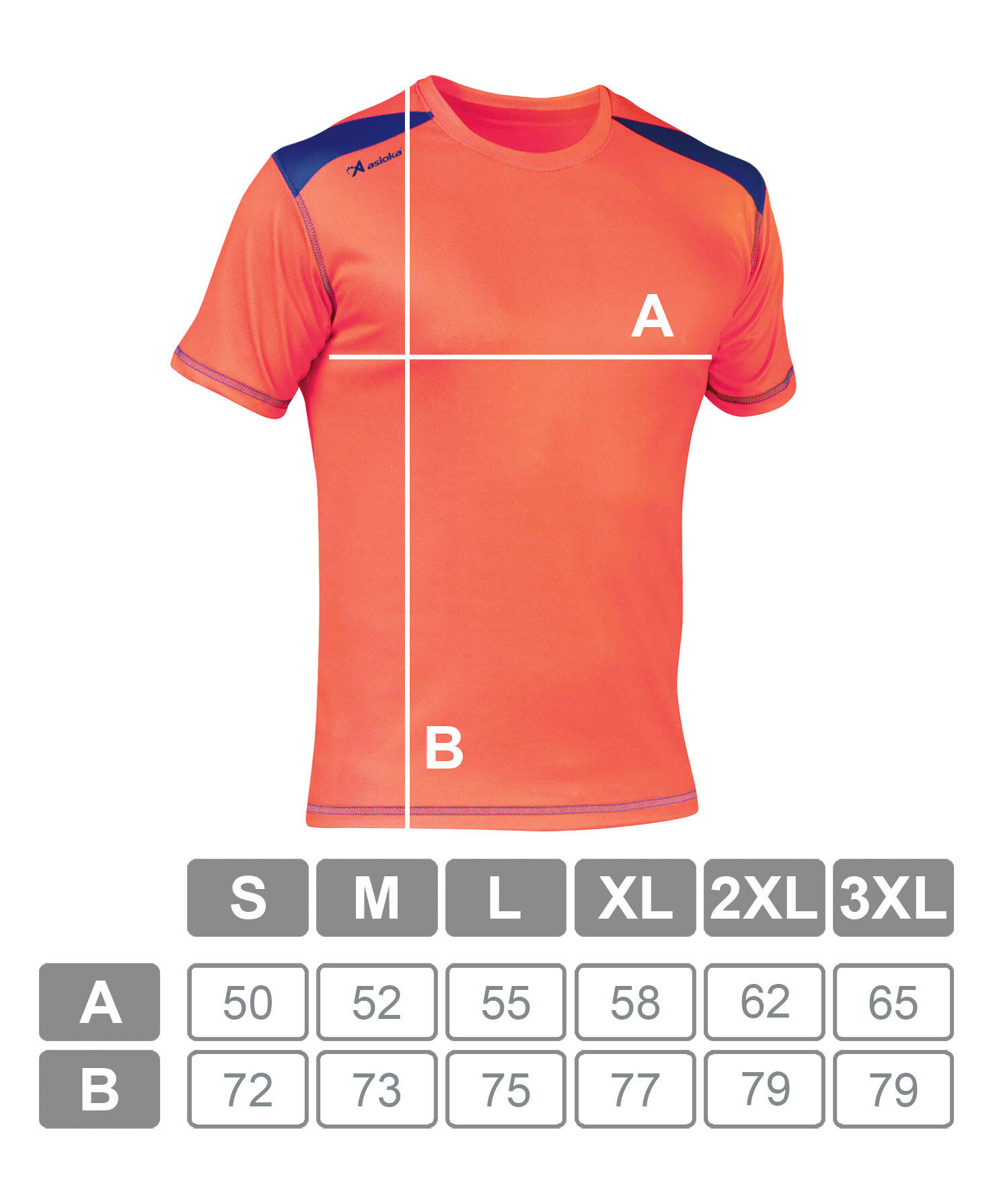 Camisola de corrida de manga curta para homem Asioka Volga Laranja.Respirável 5/7