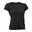 Camisola de corrida para mulher Asioka PO de manga curta preto.Respirável