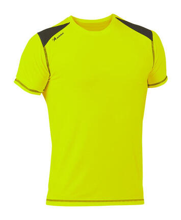 Camiseta Running Manga Corta Hombre Asioka Volga Amarillo Flúor.Transpirable