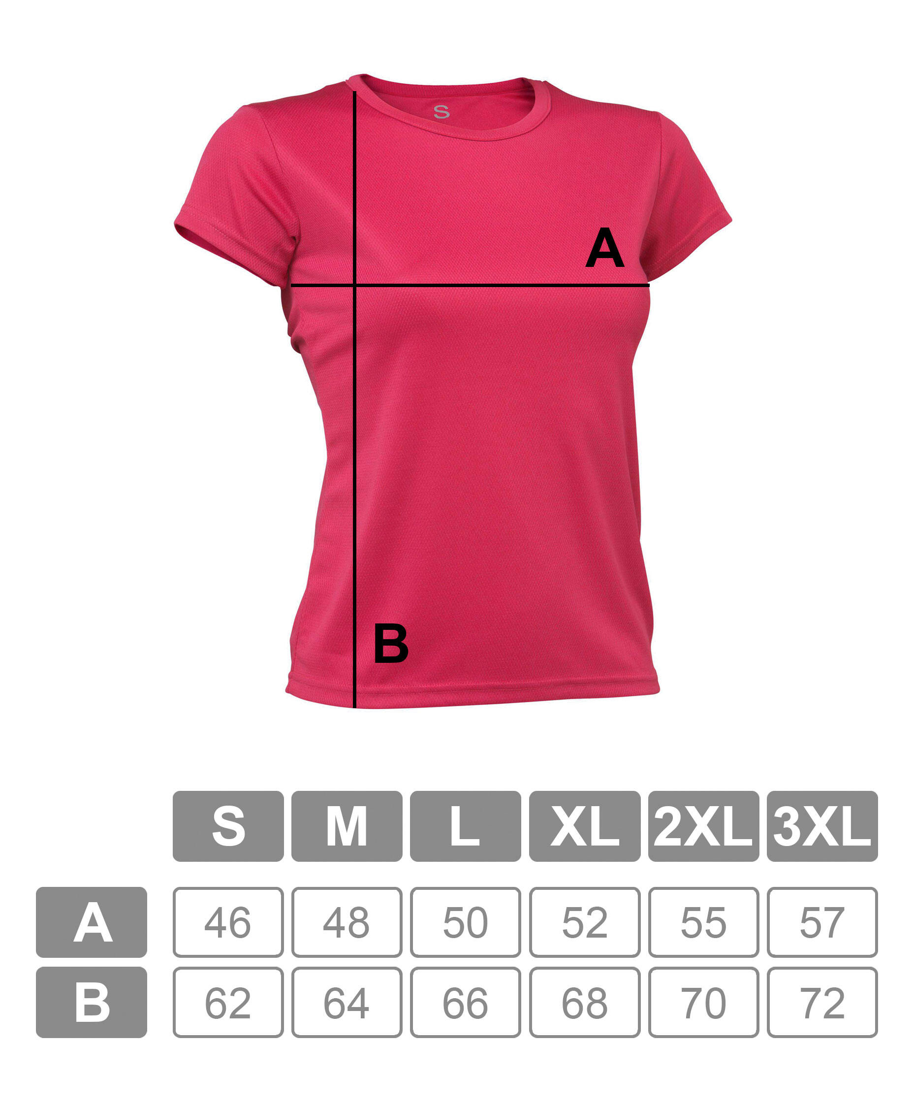 Camiseta Running Manga Corta Mujer Asioka PO Fucsia.Transpirable 5/7