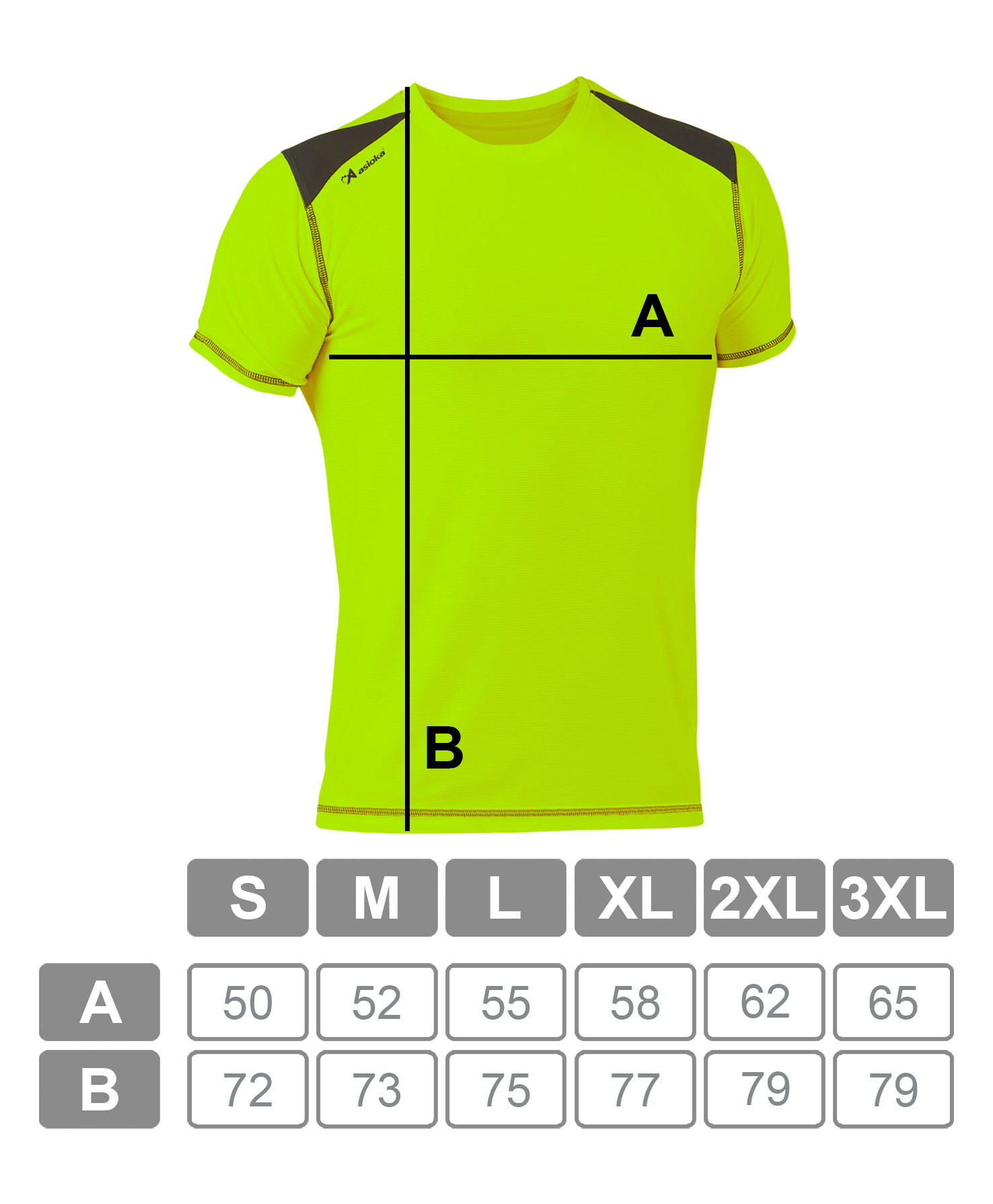 Camiseta Running Manga Corta Hombre Asioka Volga Verde Flúor.Transpirable 5/7