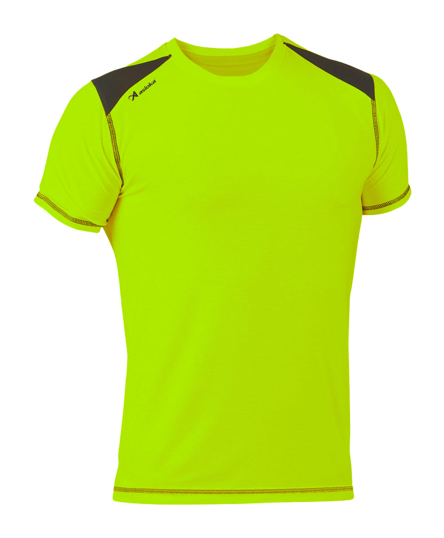 ASIOKA Camisola de corrida de manga curta para homem Asioka Volga Verde.Respirável