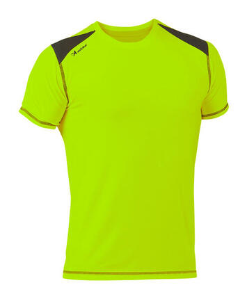 Camiseta Running Manga Corta Hombre Asioka Volga Amarillo Flúor.Transpirable