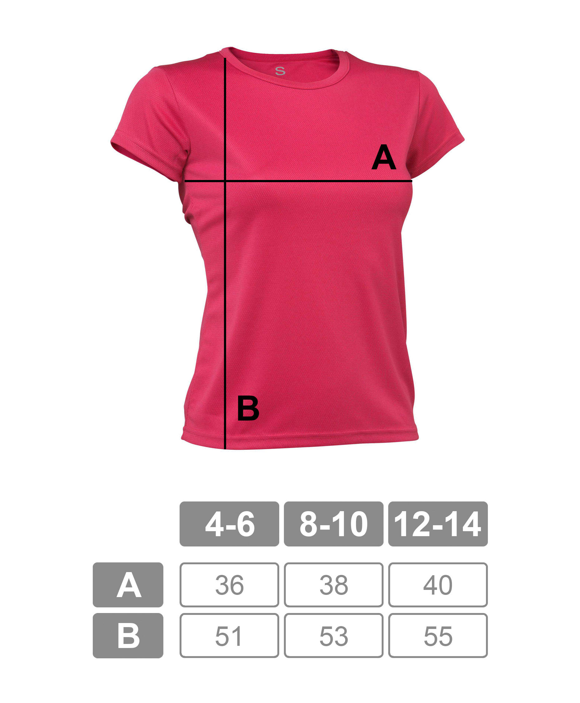 Camiseta Running Manga Corta para Niña Asioka PO Fucsia.Transpirable 5/7