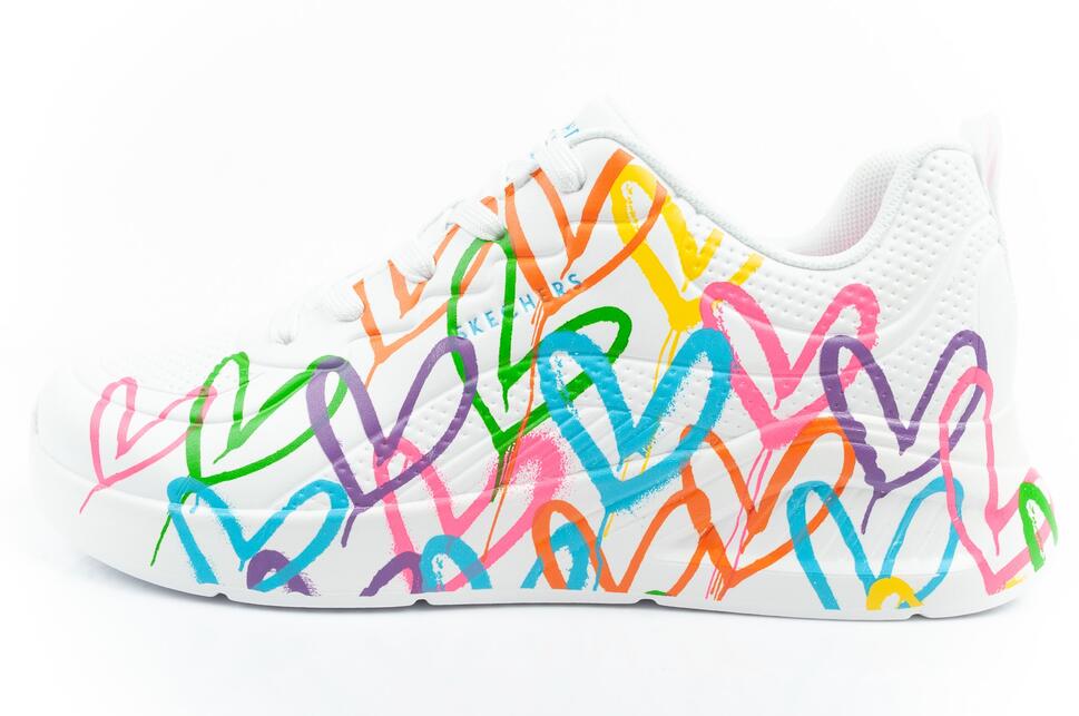 Buty sneakersy sportowe damskie Skechers Uno Lite białe wygodne