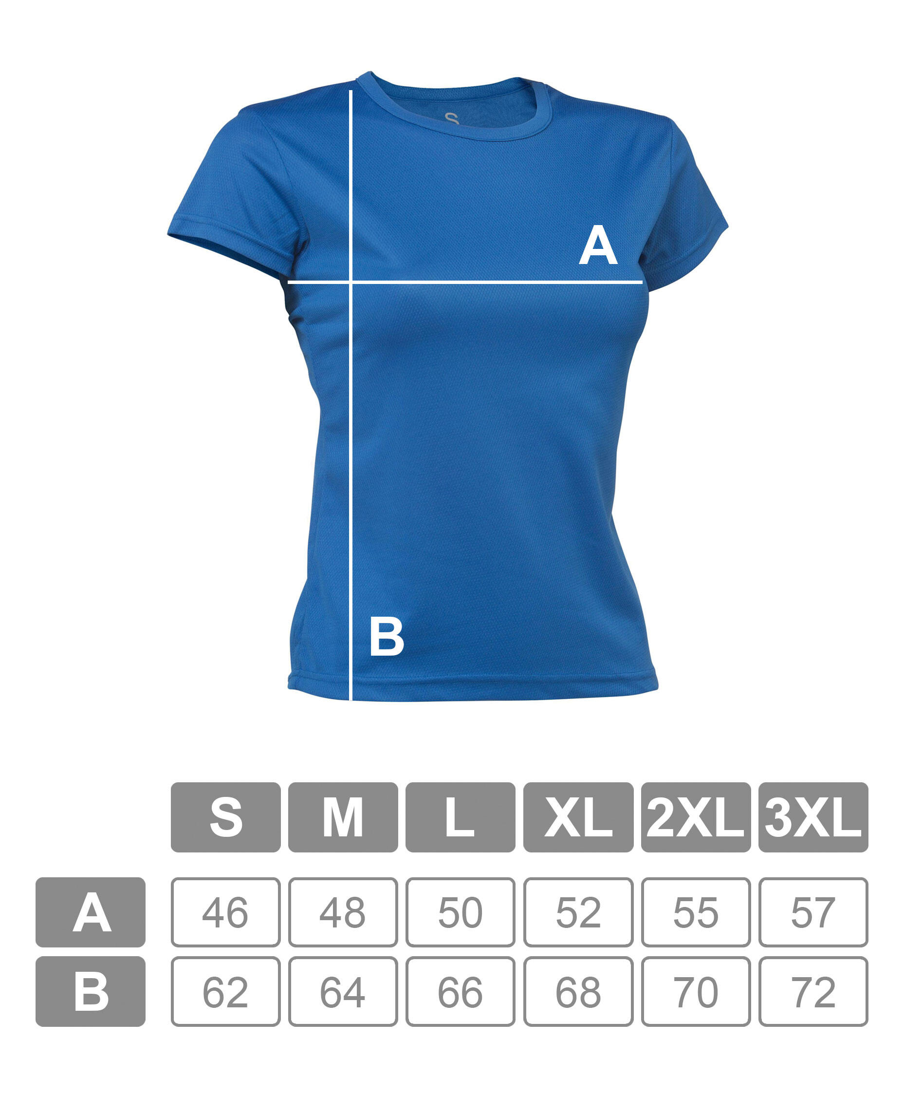 Camiseta Running Manga Corta Mujer Asioka PO Azul Royal.Transpirable 5/7