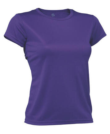 Camiseta Running Manga Corta Mujer Asioka PO Amarillo Flúor.Transpirable