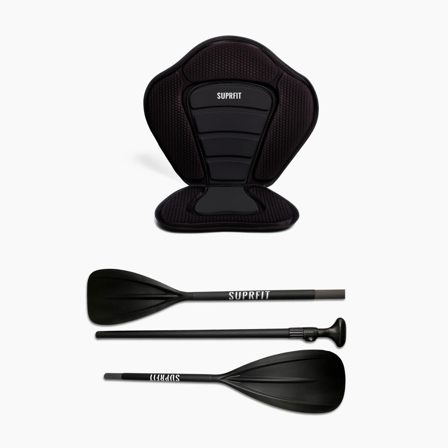 Suprfit - Suprfit Kit Accessoires Kayak Pour Sup : Siège Kayak Et Pagaie Kayak - Set De Stand Up Paddle - Noir - No Size - Decathlon