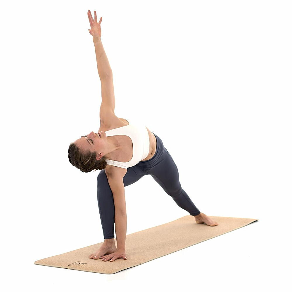 Yogamatte aus Kork 185 x 61 x 0,6 cm Nachhaltig & Rutschfest - ROLLHOLZ 3/5