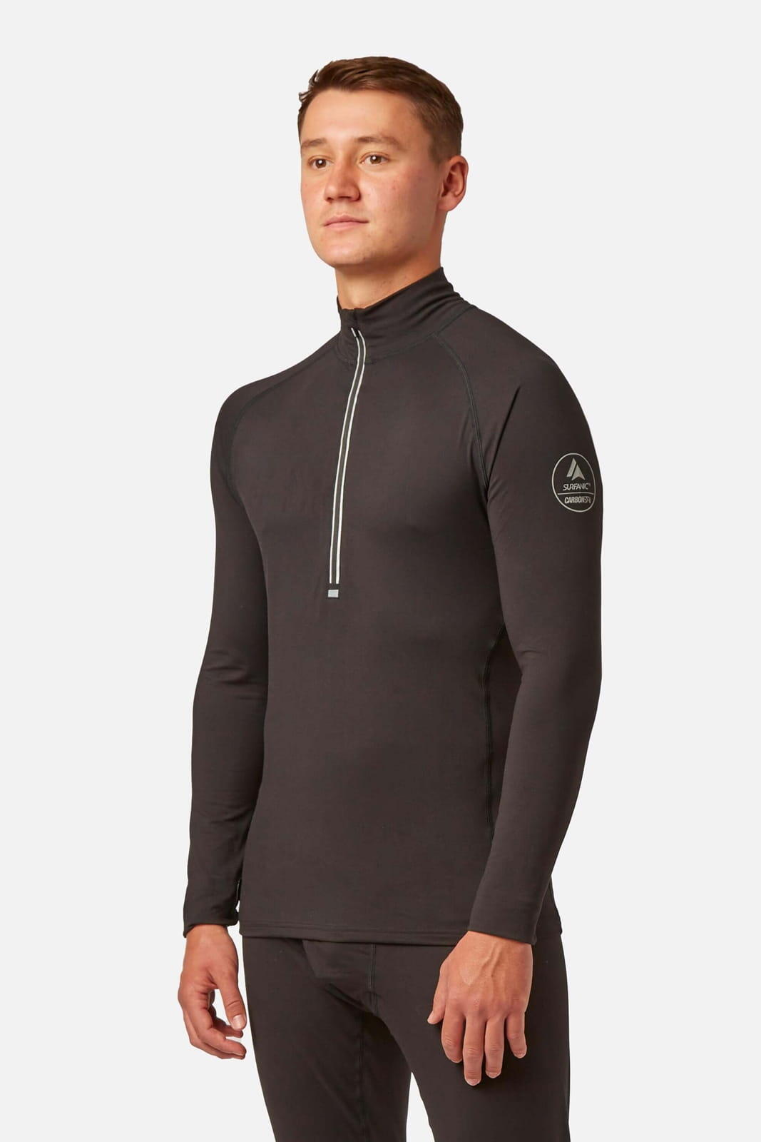 SURFANIC Surfanic Bodyfit Zip Neck Herren-Thermo-Sweatshirt