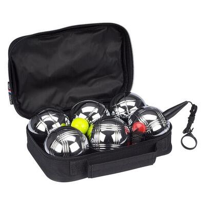 Boule-Set – 6 Kugeln – Komplett mit Zielkugel und Maßband