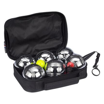 Boule-Set – 6 Kugeln – Komplett mit Zielkugel und Maßband