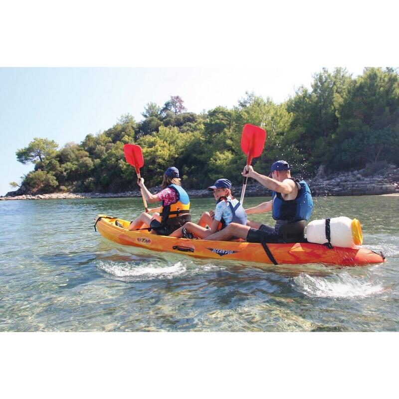 Kajak dwuosobowy sit on top do pływania Rotomod Ocean Duo Pack zestaw