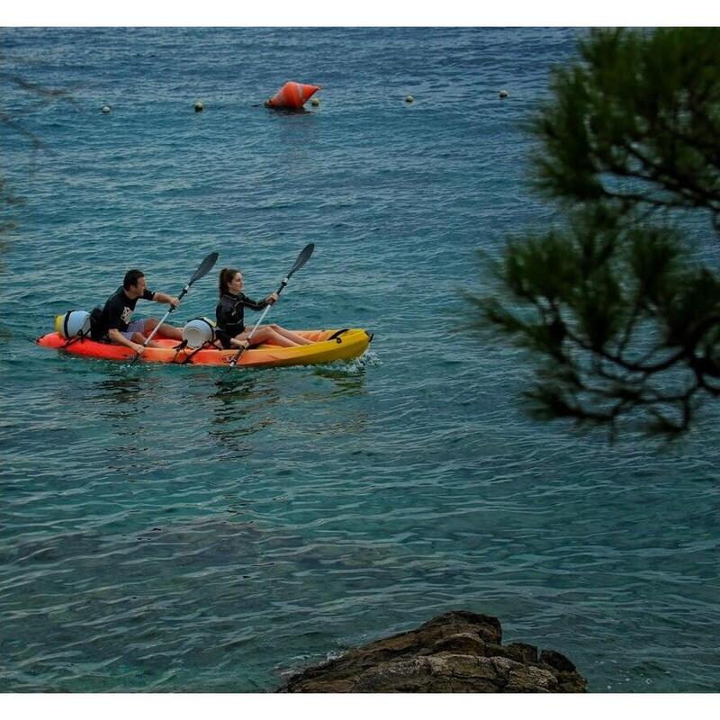 Kajak dwuosobowy sit on top do pływania Rotomod Ocean Duo Pack zestaw