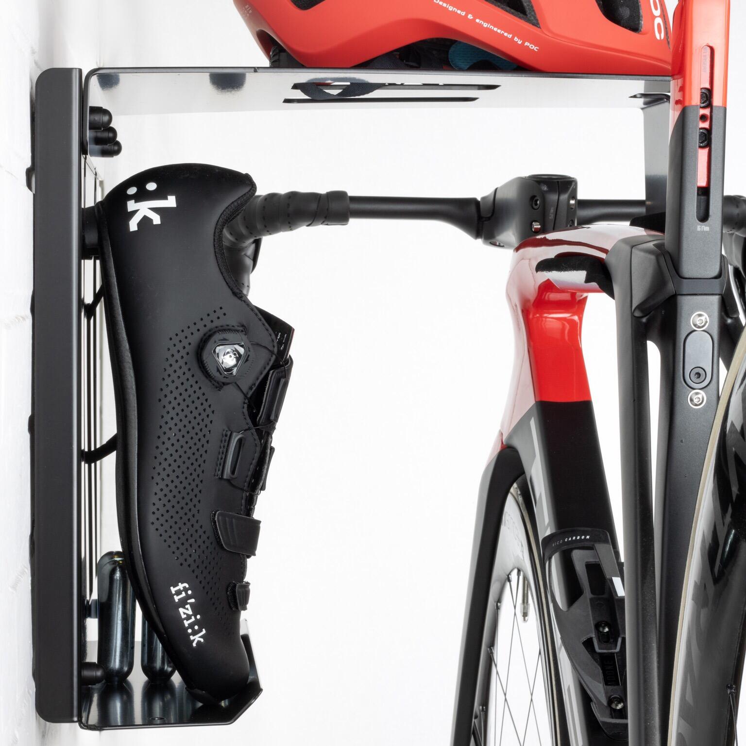 Suporte de parede para bicicleta e acessórios Happy Black