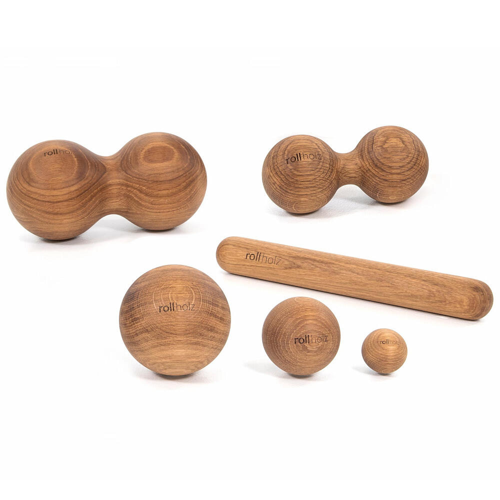 ROLLHOLZ Faszienset 6-teilig Eiche Made in Germany FSC zertifiziertes Holz - ROLLHOLZ