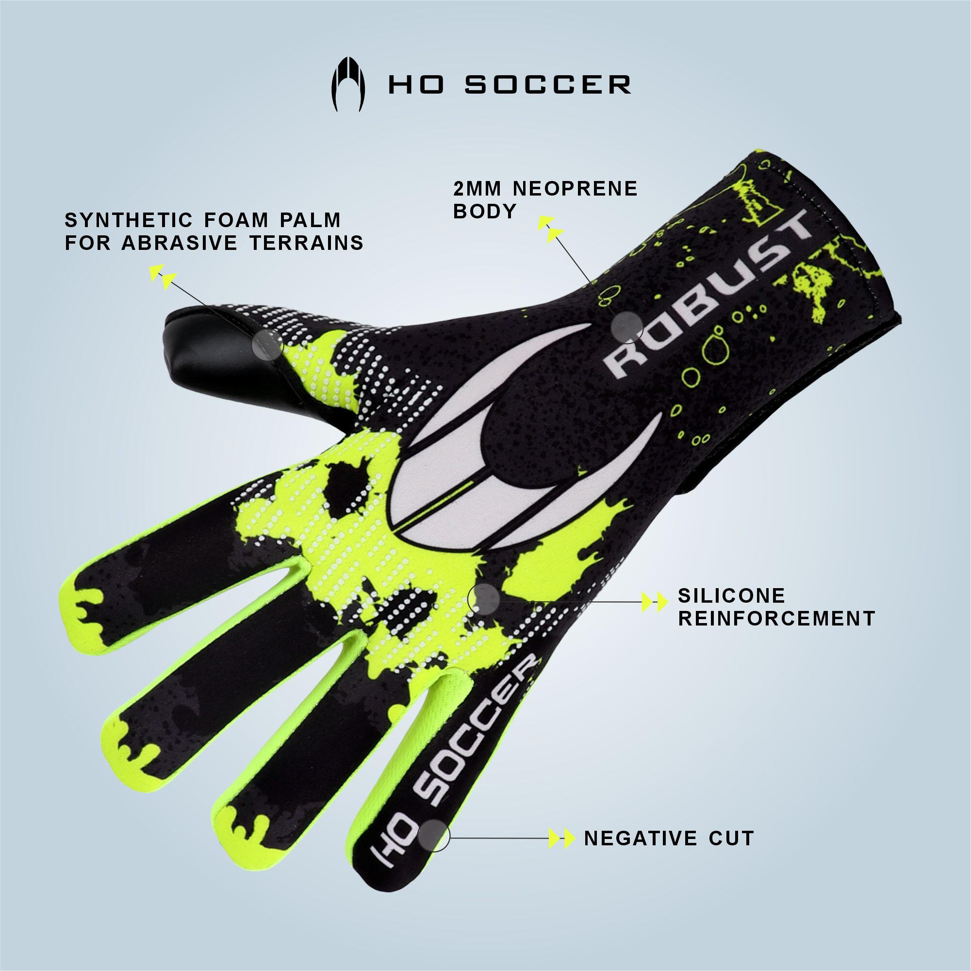 Guanti da portiere Ho Soccer Bambino Robust Lime 2/7