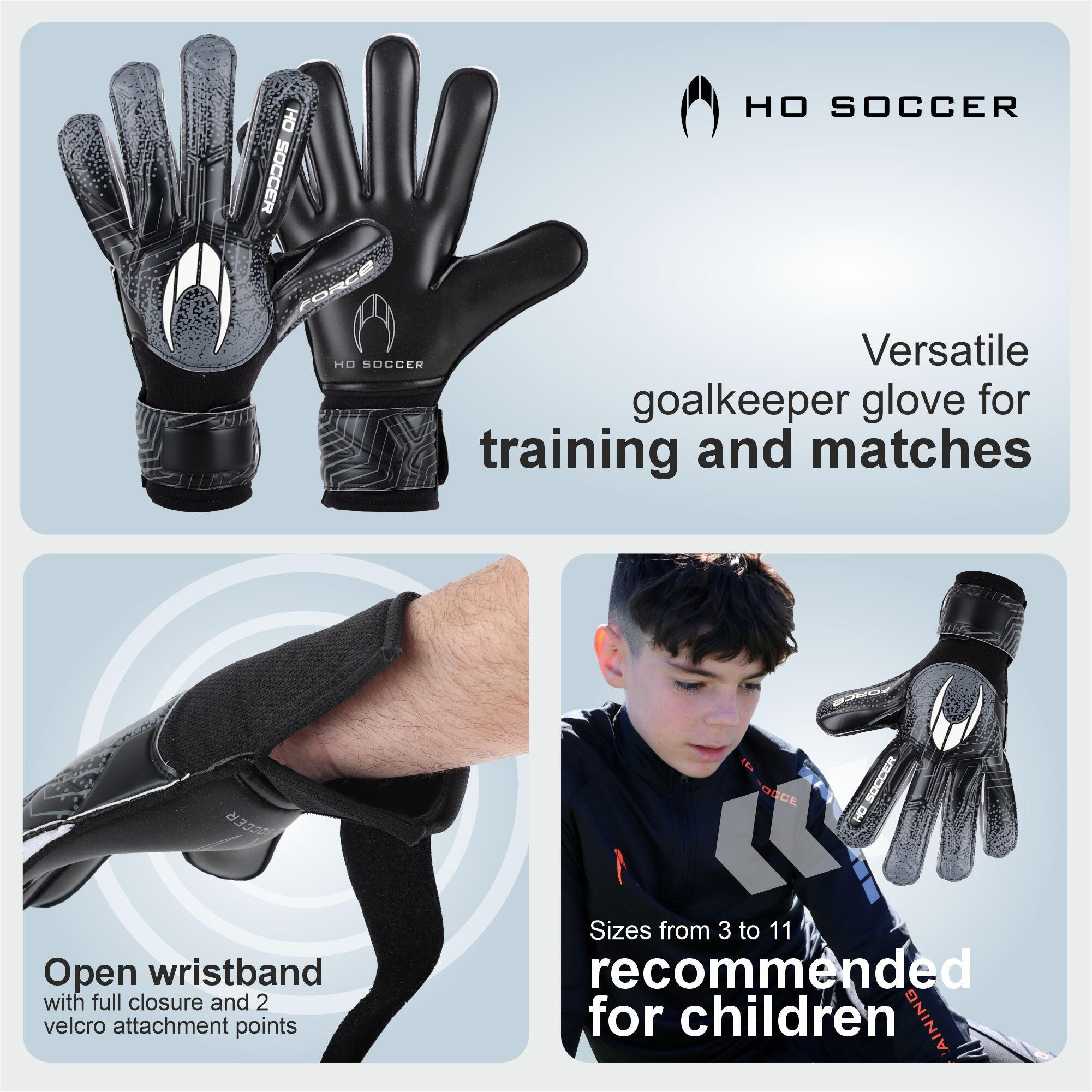 Guanti da portiere Ho Soccer Adulti Force Nero 4/7