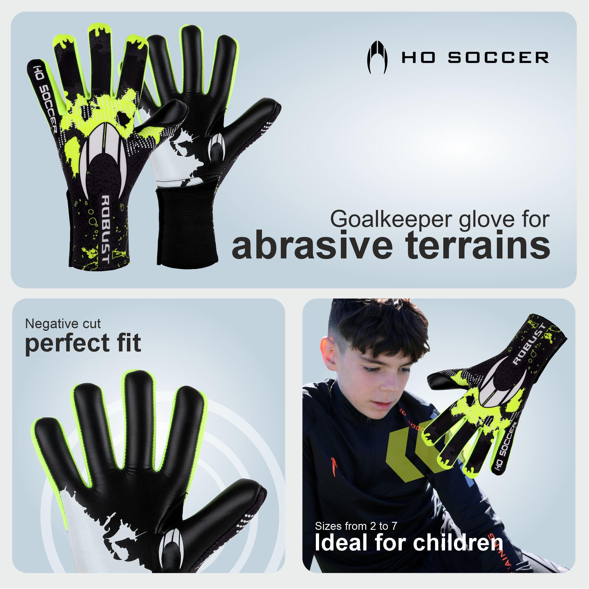 Guanti da portiere Ho Soccer Bambino Robust Lime 4/7