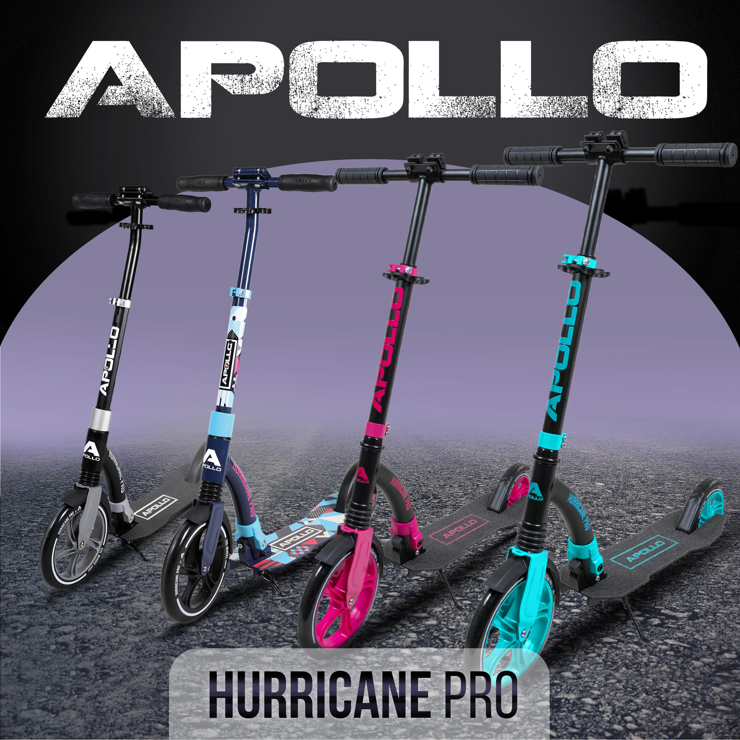 Trottinette urbaine 'Hurricane' avec suspension - Bleu/Multi 7/7