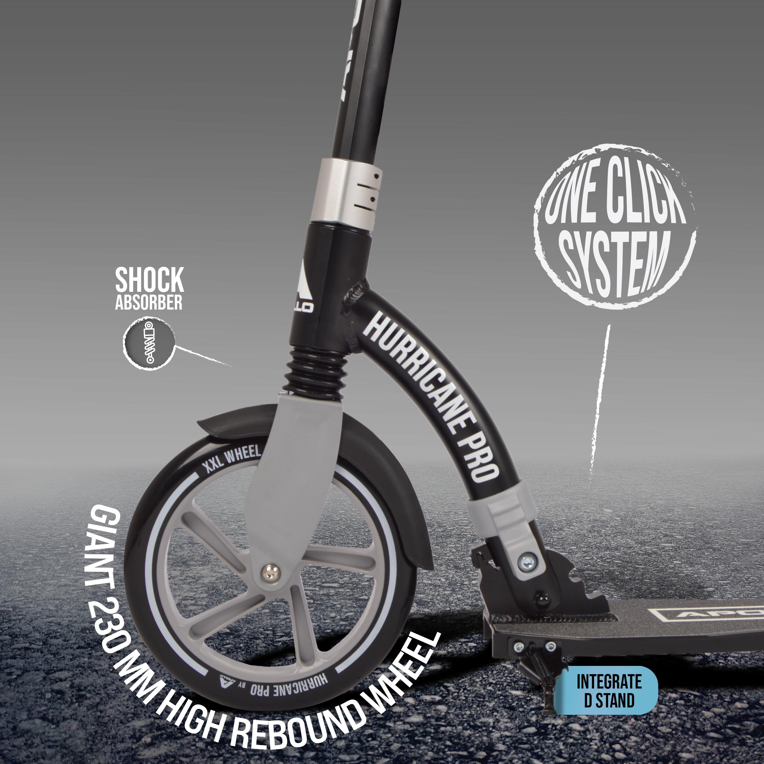 Scooter urbano 'Hurricane' con suspensión - Plateado 2/7