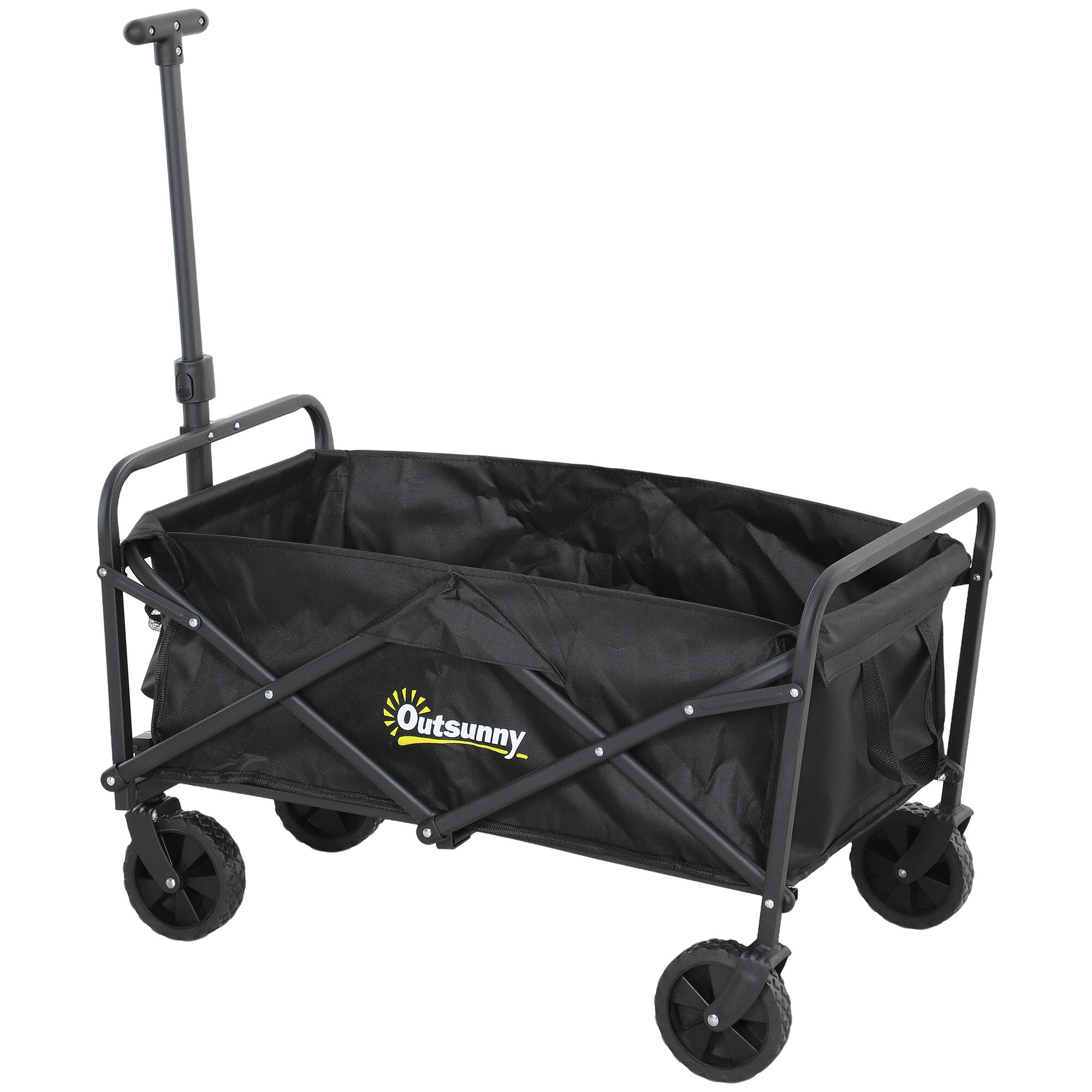 Carrinho de transporte dobrável 64x42x27 cm preto Outsunny 6/7