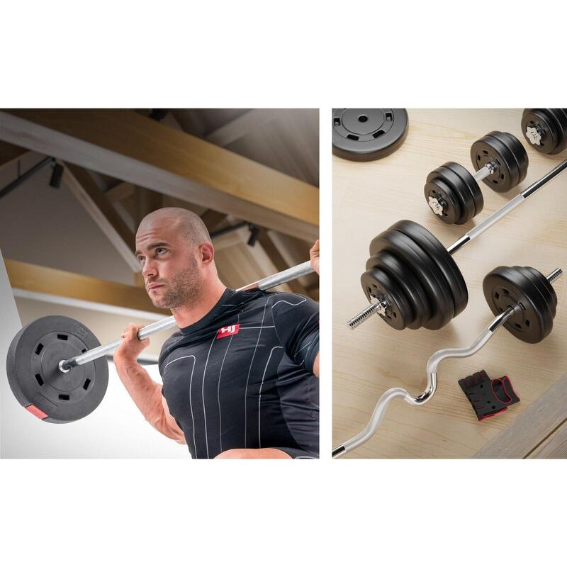 Zestaw obciążeń kompozytowych do sztangi Hop-Sport HS-C40DD 40kg (4x10)