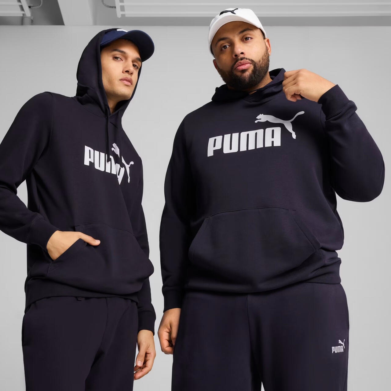 Felpa Con Cappuccio Logo Uomo Puma ESS No.1 Blu Navy 3/6