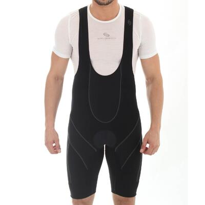 Spodenki rowerowe męskie krótkie z wkładką i szelkami Brubeck