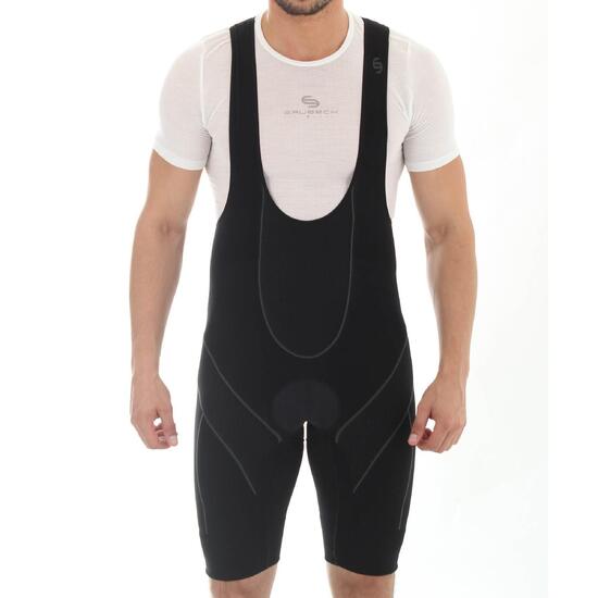 Spodenki rowerowe męskie krótkie z wkładką i szelkami Brubeck