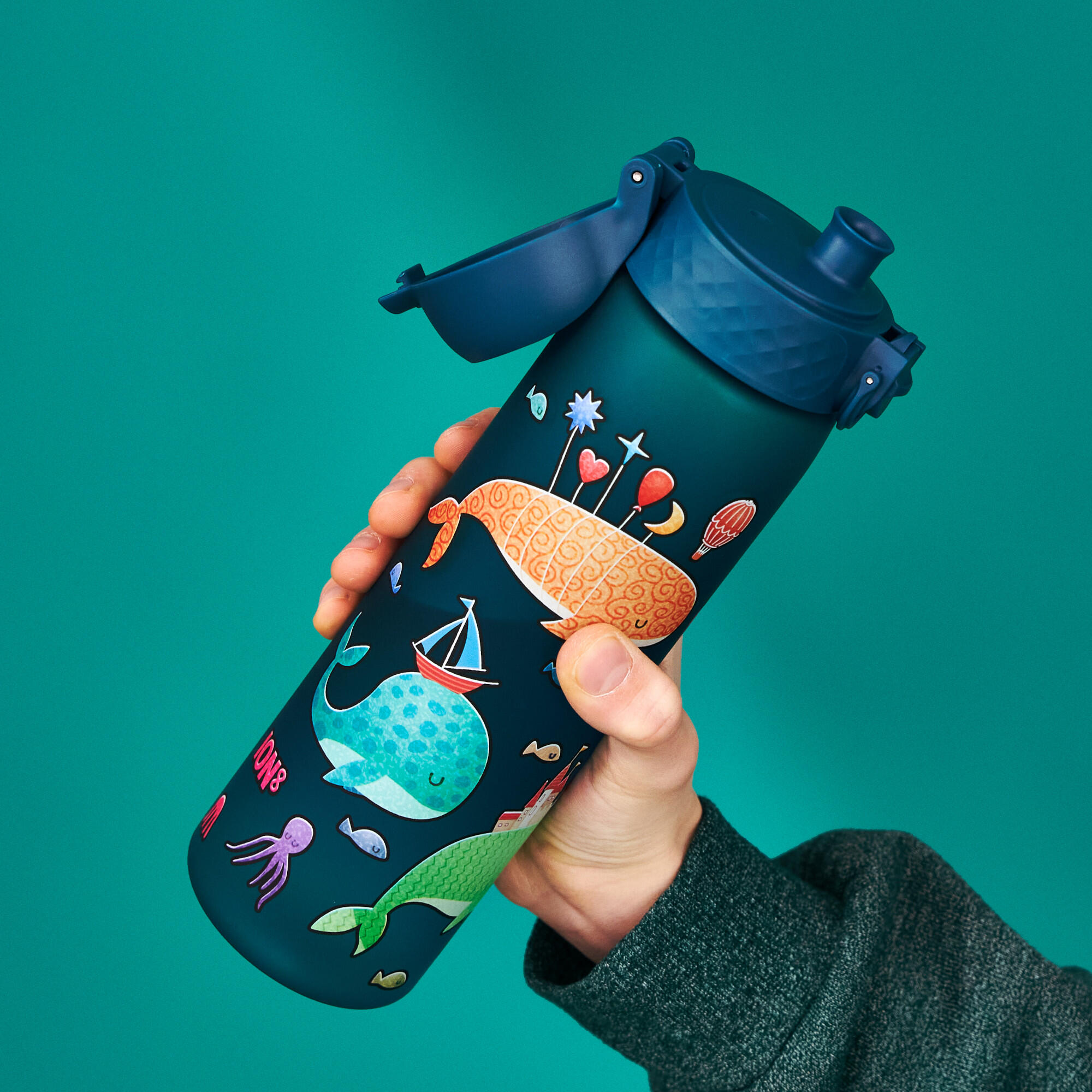 Bidon na wodę ION8 500ml z atestem PZH – szczelny, lekki, bez BPA 3/8