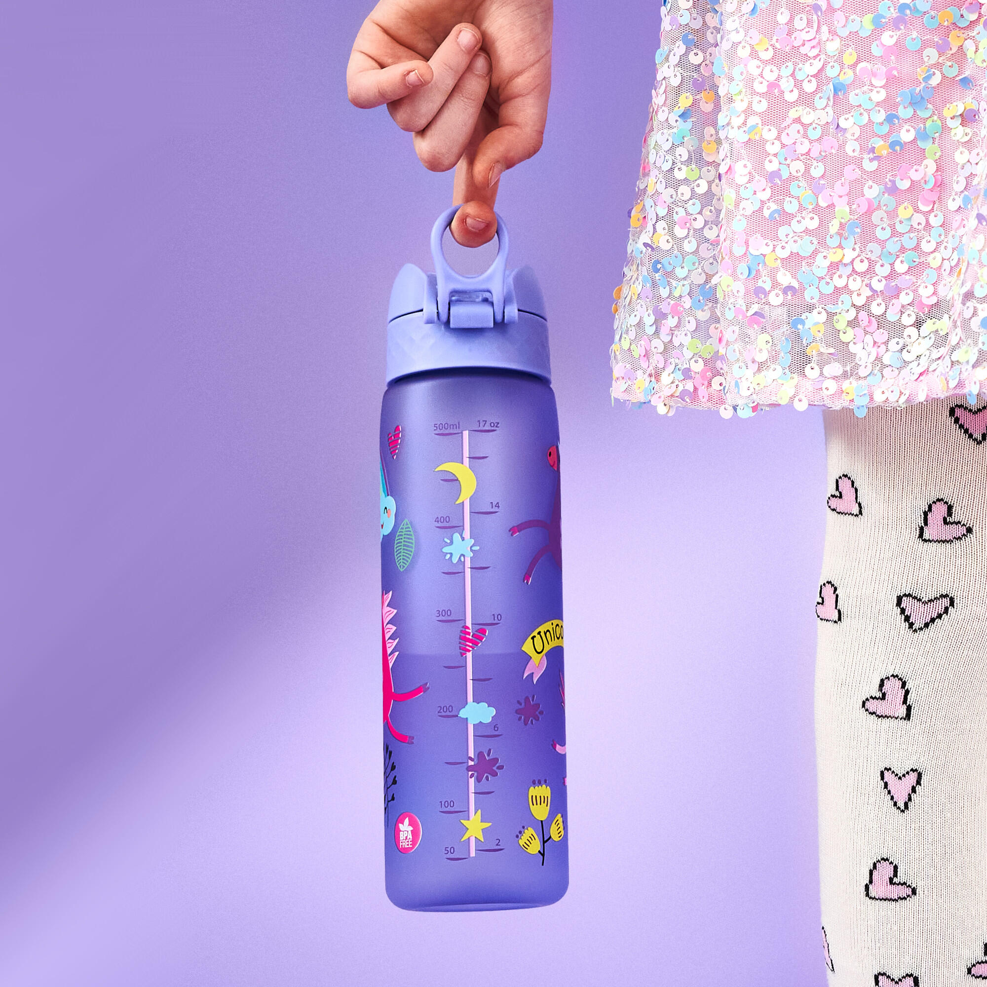 Bidon na wodę ION8 500ml z atestem PZH – szczelny, lekki, bez BPA 4/8