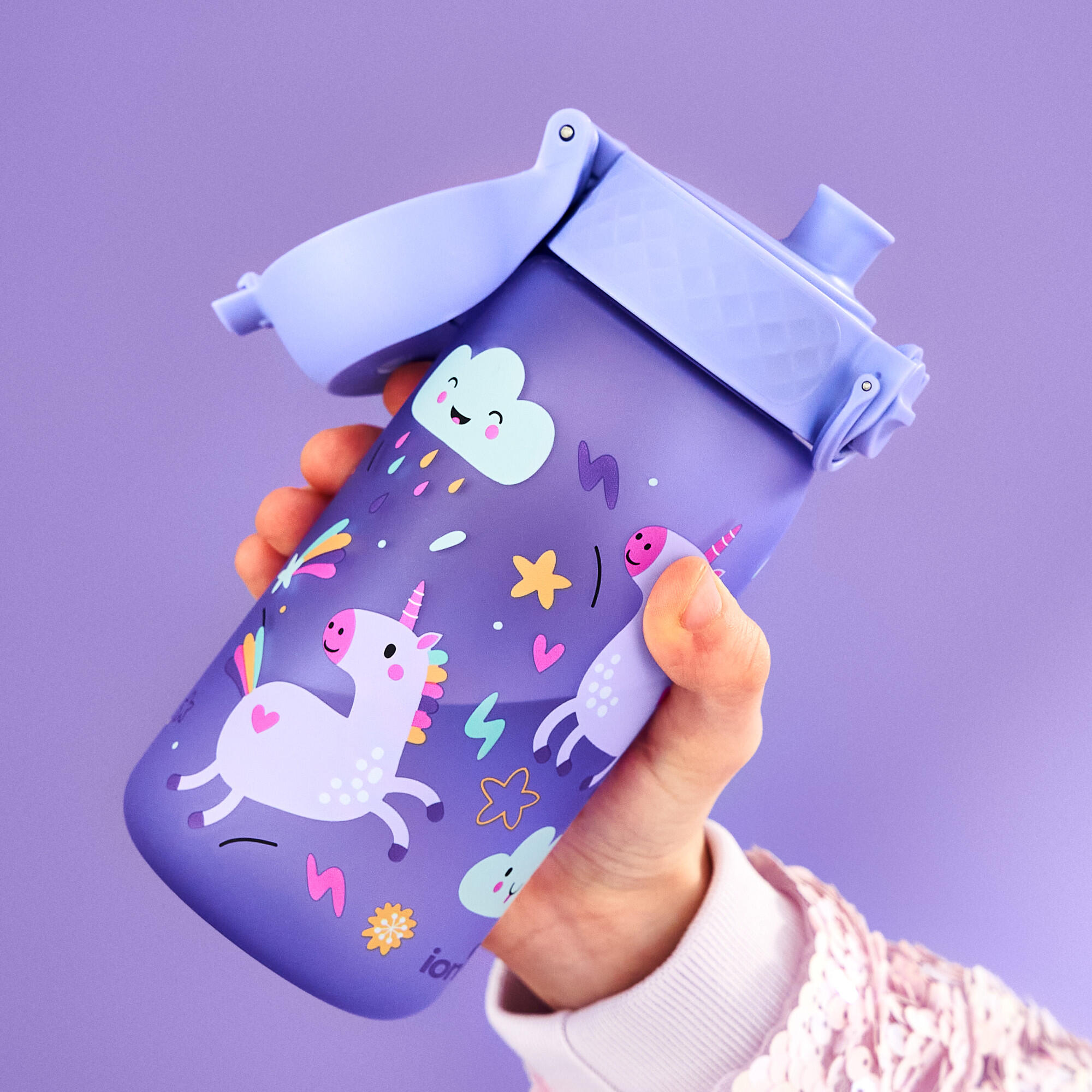 Bidon dziecięcy ION8 350ml z atestem PZH – szczelny, lekki, bez BPA 3/8