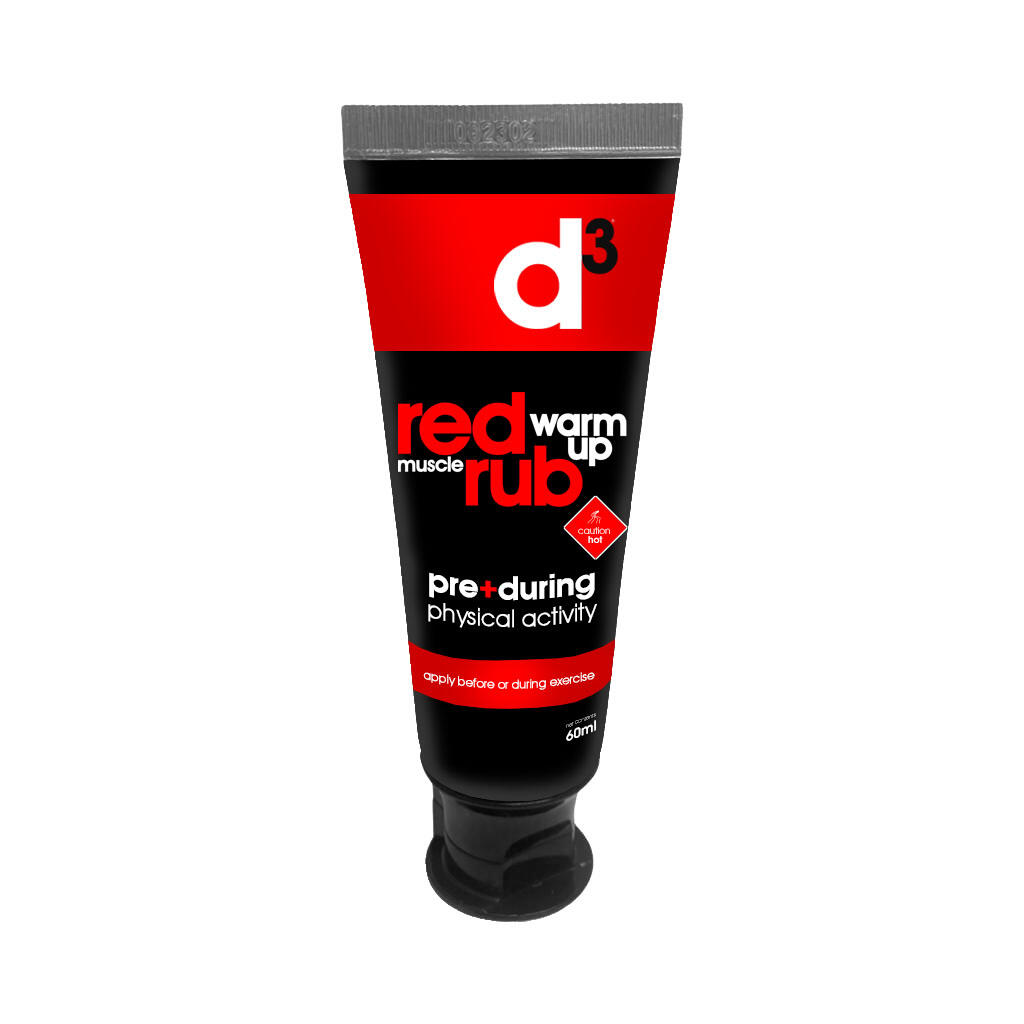 D3 TAPE Red Pre-Activity Muscle Warm Up Rub 55g