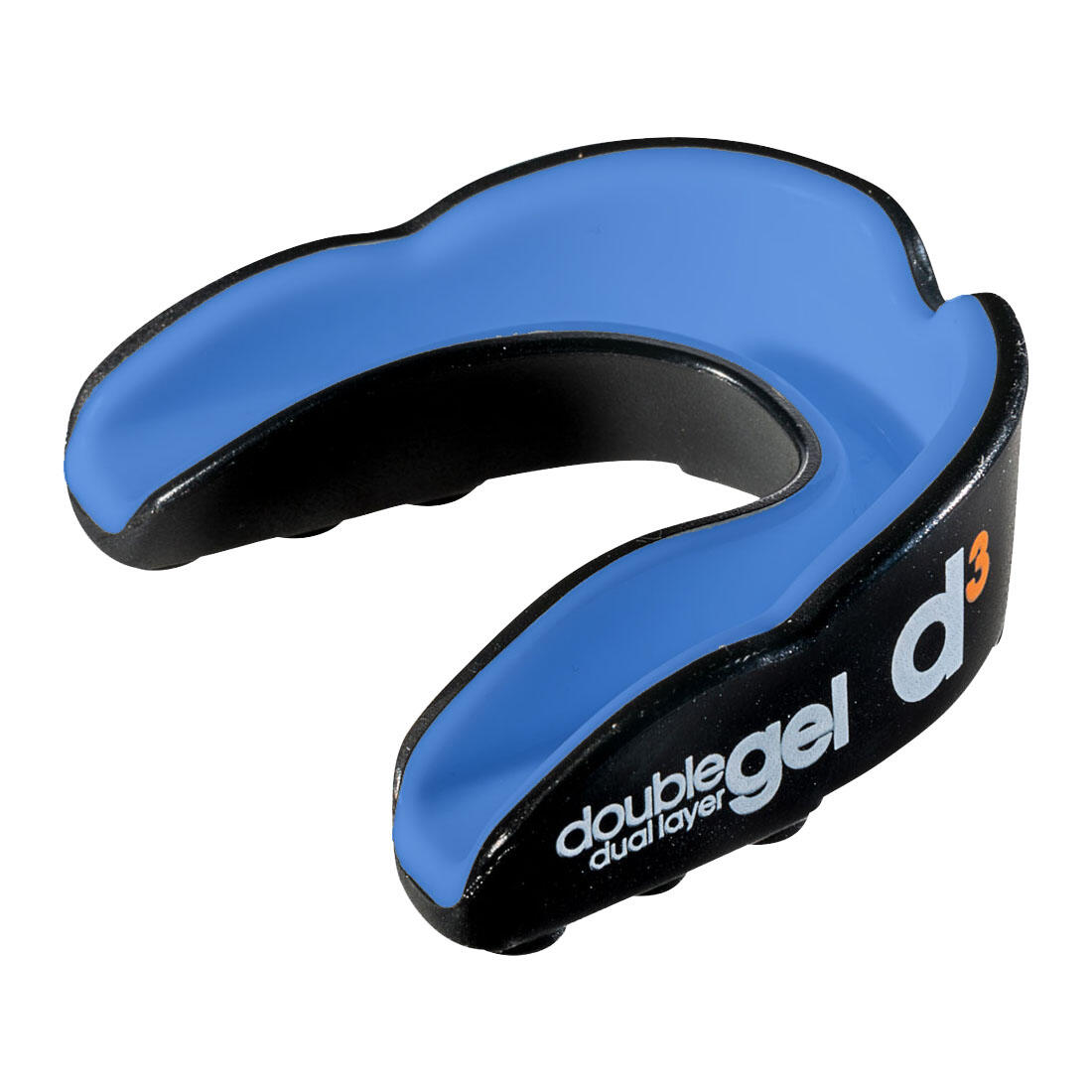 D3 TAPE Double Gel Mouthguard with Case - Youth - Black/Blue