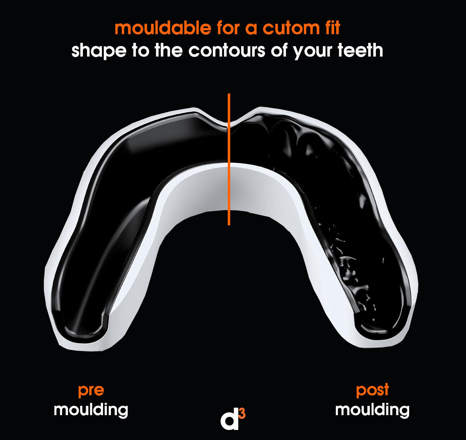 Double Gel Mouthguard with Case - Adult - Red/White 2/6