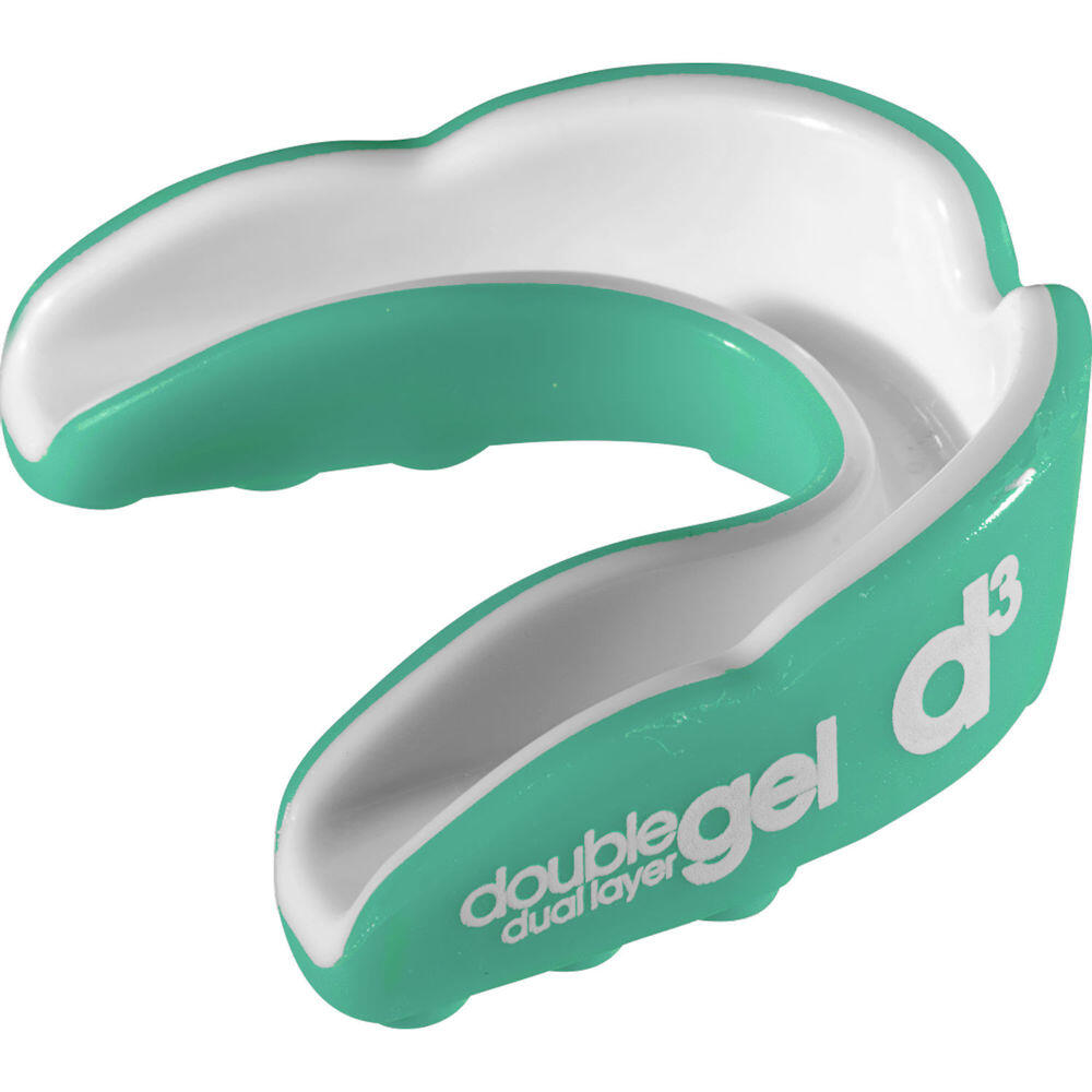 D3 TAPE Double Gel Mouthguard with Case - Adult - Mint/White