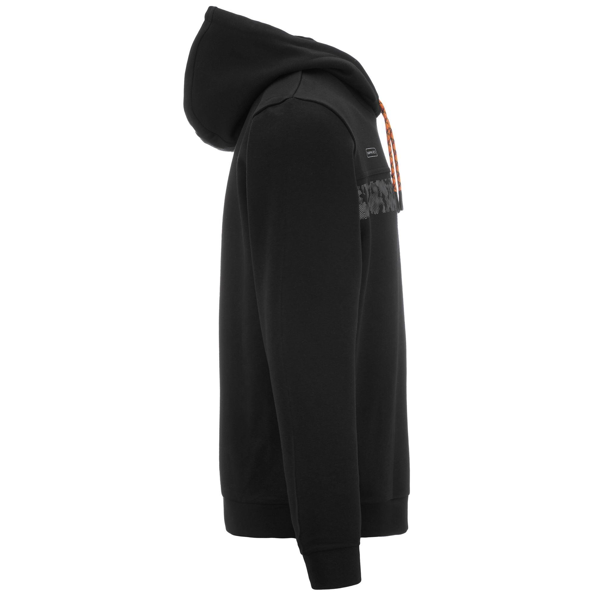 Sudadera Kappa Gino con Capucha Negra para Hombre 2/5