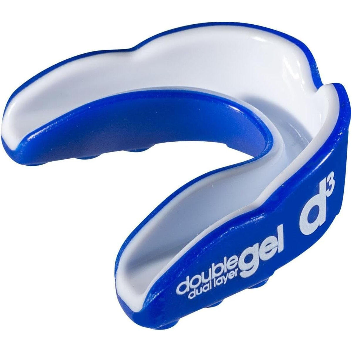 D3 TAPE Double Gel Mouthguard with Case - Youth - Royal Blue/White